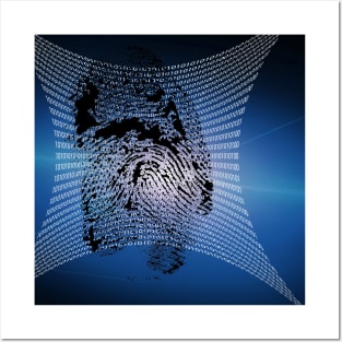 Digital Fingerprint Posters and Art